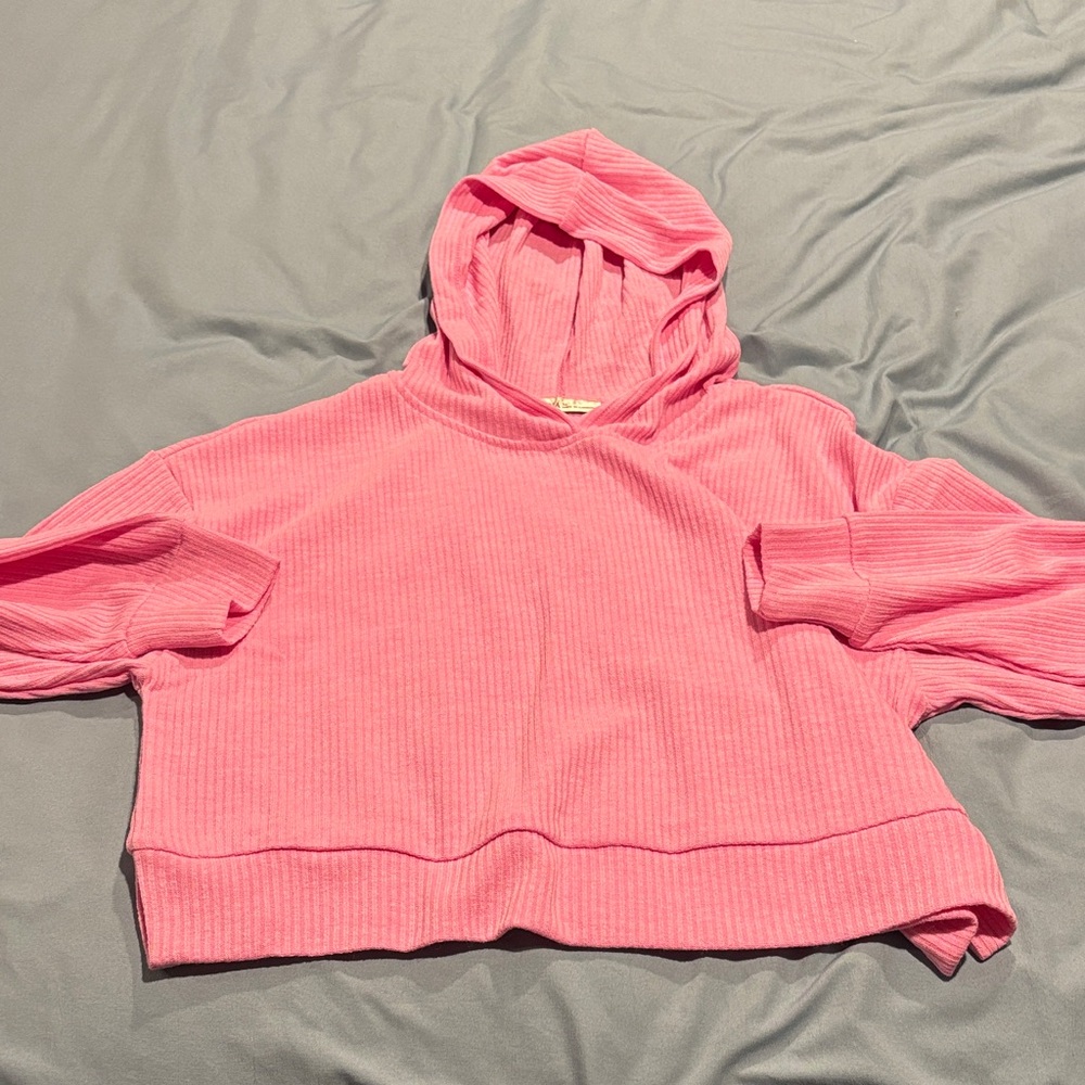 Zenana Cropped Hooded Sweater